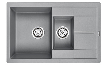 Кухонная мойка Paulmark FLUGEN 60/1,5 PM237850-GRM 78х50 цвет серый металлик